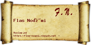 Flas Noémi névjegykártya